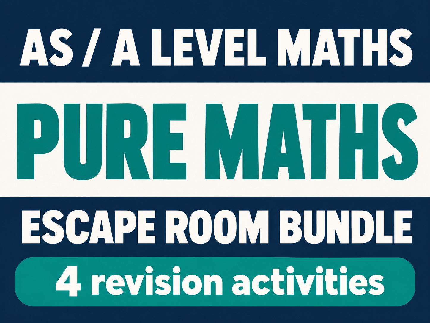 AS & A Level Pure Maths Escape Room Bundle | Algebra, Geometry, Proof & Revision