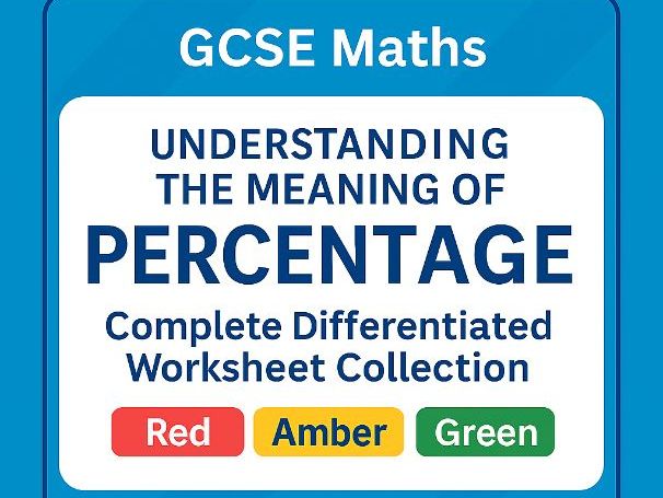 Understanding the Meaning of Percentage (Differentiated Worksheets with Modelled Answers)