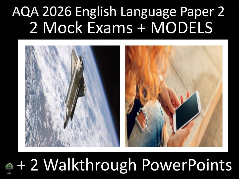 Two AQA 2026 English Language Paper 2 | Mocks + Walkthroughs: Classroom PowerPoints