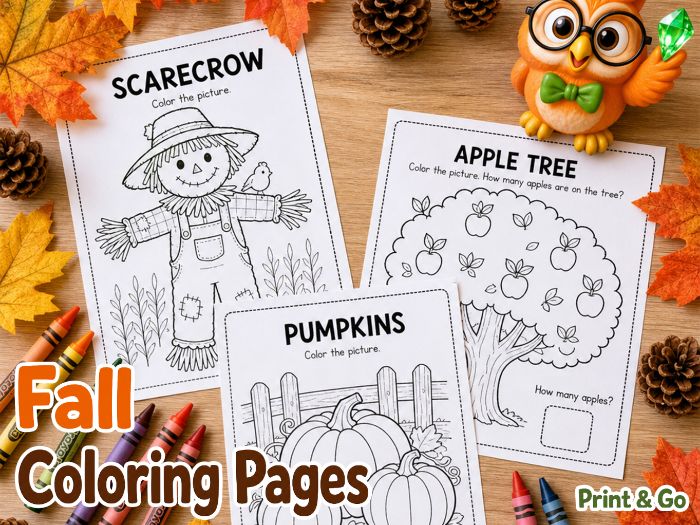 Autumn Colouring Pages & Activities | EYFS
