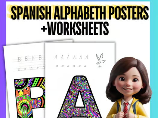 Spanish Alphabet Flash Cards | Uppercase and Lowercase | El alfabeto en Español