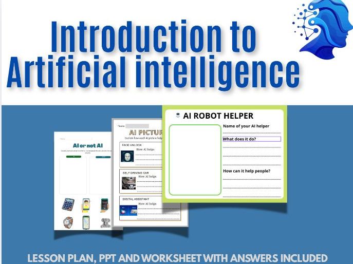 Introduction to Artificial Intelligence (AI) for Kids | STEM Lesson | Worksheets