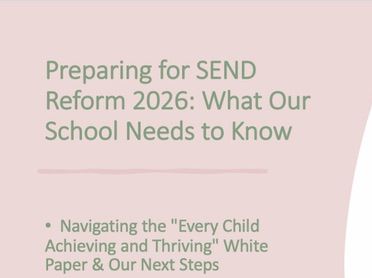 SEND Reform 2026 Whole-School CPD Presentation | Staff Meeting PPT- Ready Made Slides & Speaker Note