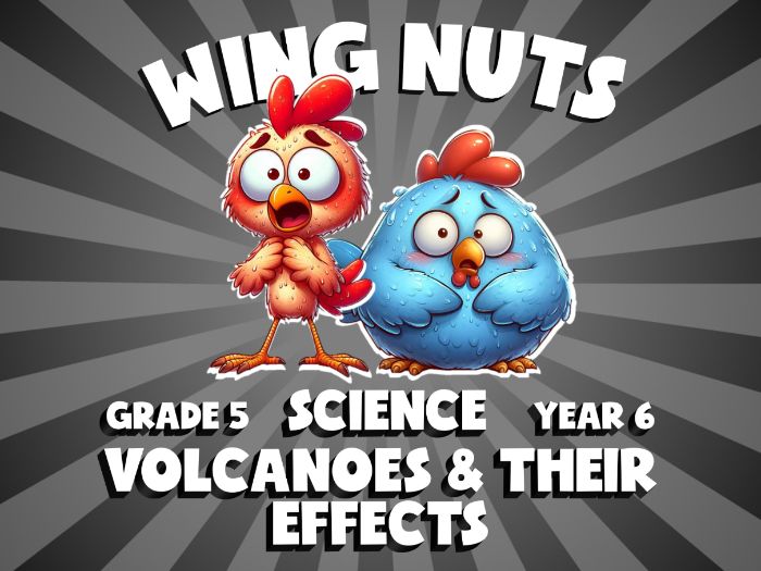 Volcanoes & Their Effects WING NUTS Science Game | No-Prep Year 6 Review Activity
