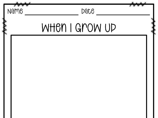 When I Grow Up Writing and Drawing Template | EYFS, KS1, Back to School ...