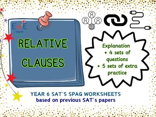 Relative Clauses- Year 6 SPAG SAT's - GRAMMAR  Worksheet