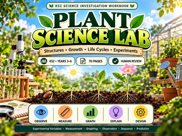 KS2 Plant Science Lab  Plant Growth, Germination & Life Cycles  70 Pages