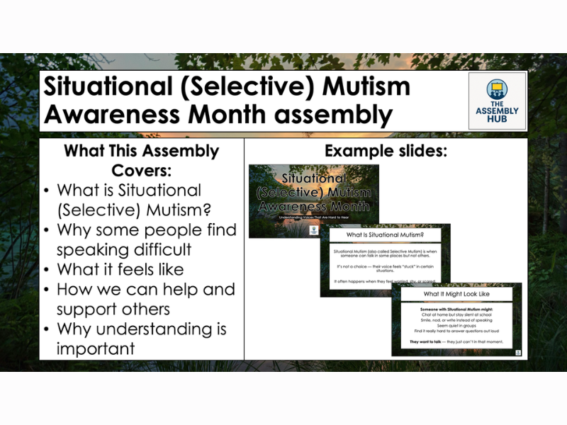 Situational Mutism Awareness Month Assembly PowerPoint – KS1 & KS2 Primary Resource