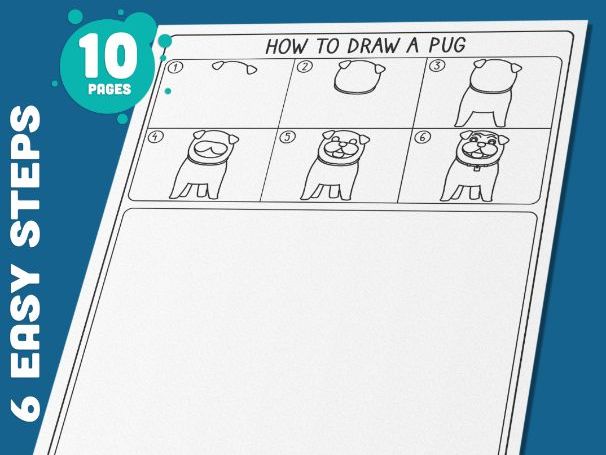 How to Draw a Pug Puppy Tutorial