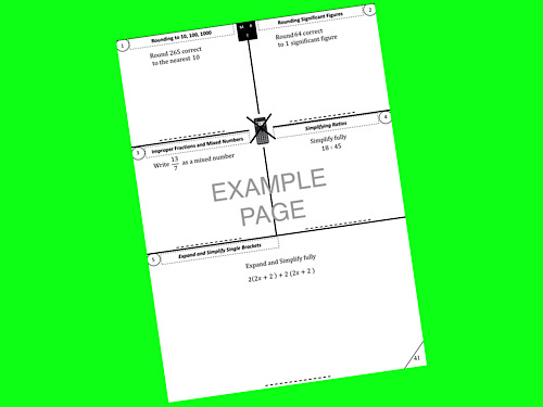 GCSE MATHS, GRADE 1-3, LESSON STARTER, RECALL QUESTIONS, 25 PAGE BOOKLET SQ1b
