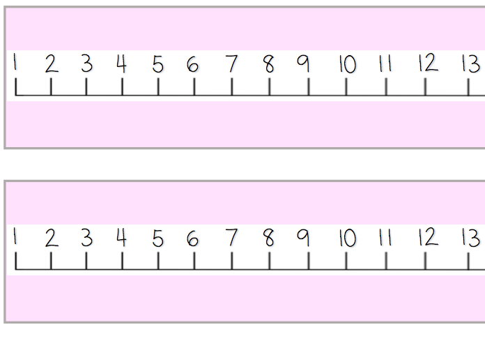 Number lines 1-20 (Pastel & Blank)