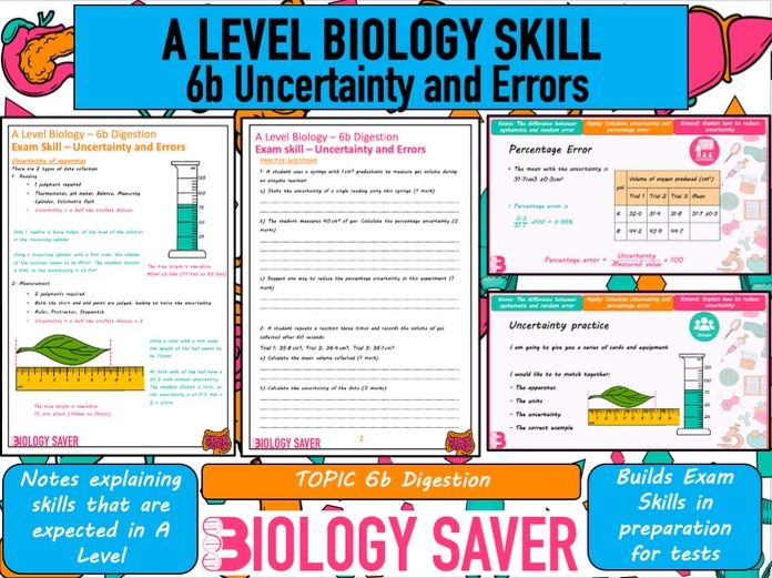 A Level Bio Skill - 6b Uncertainty & Errors