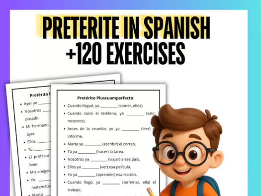 Preterite Tense Spanish Worksheets | Regular Verbs and Irregular Verbs