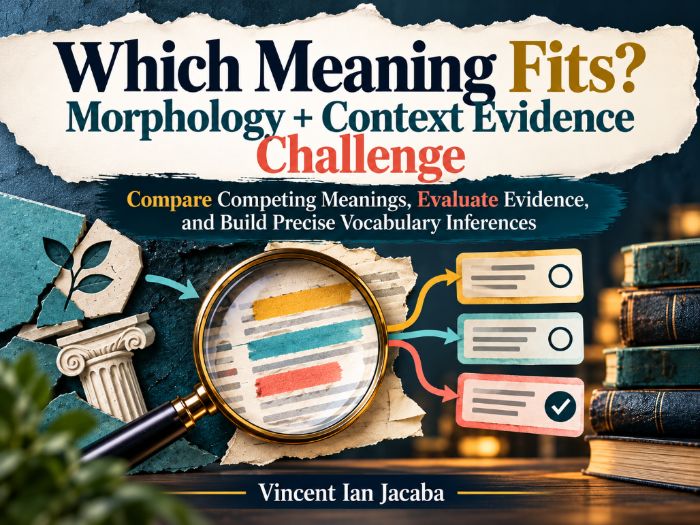Morphology and Context Evidence Challenge | Academic Vocabulary | Years 8–11