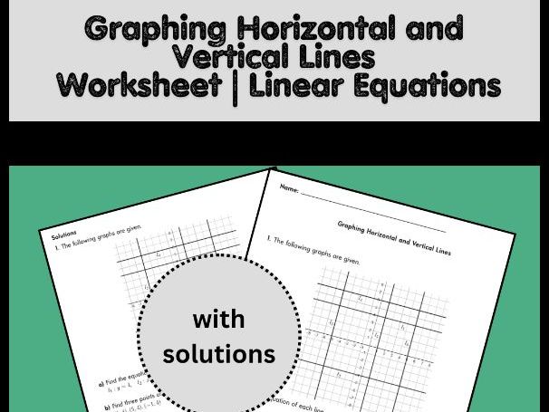 Graphing Horizontal and Vertical Lines Worksheet | Linear Equations