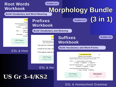 Morphology Bundle: US Gr 3-4/KS2 (3 in 1)