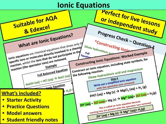 Ionic Equations
