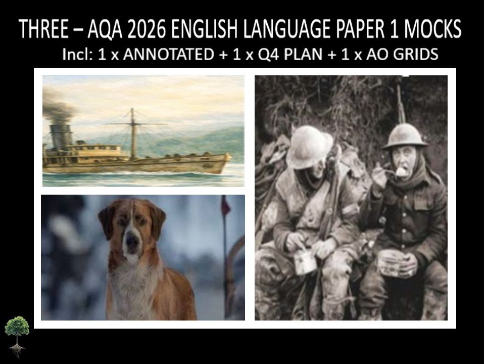 THREE - AQA PAPER 1 | 2026 FULL MOCKS | ANNOTATED | Q4 PLAN | AO GRIDS