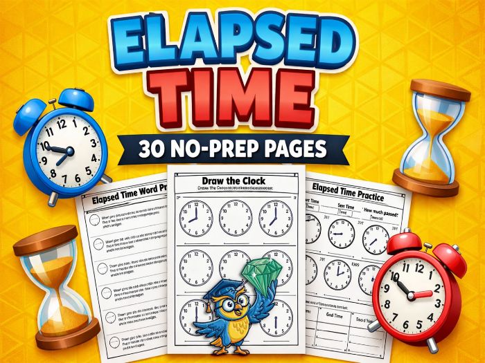 Elapsed Time Analogue Clocks KS2 Maths