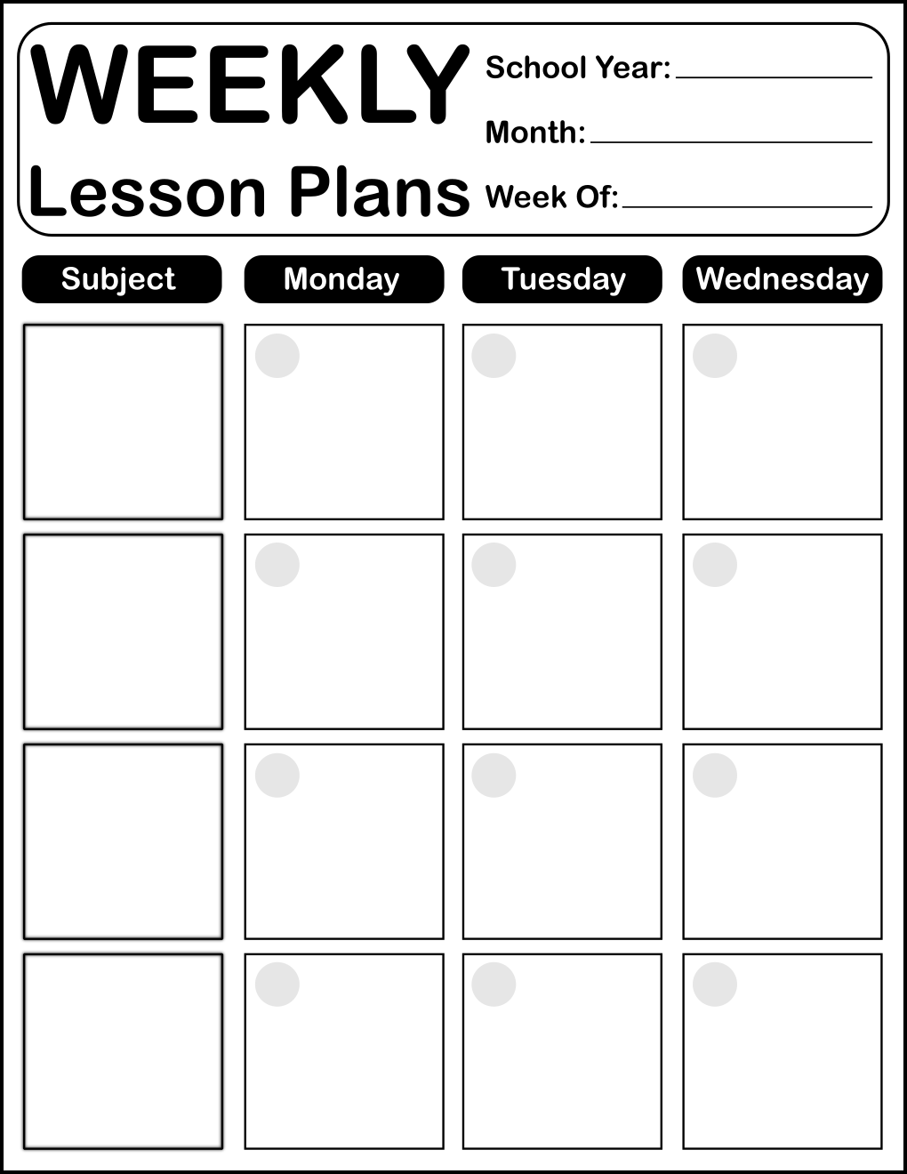 Printable Weekly Lesson Plan Template - 2-Page Editable Planner for ...