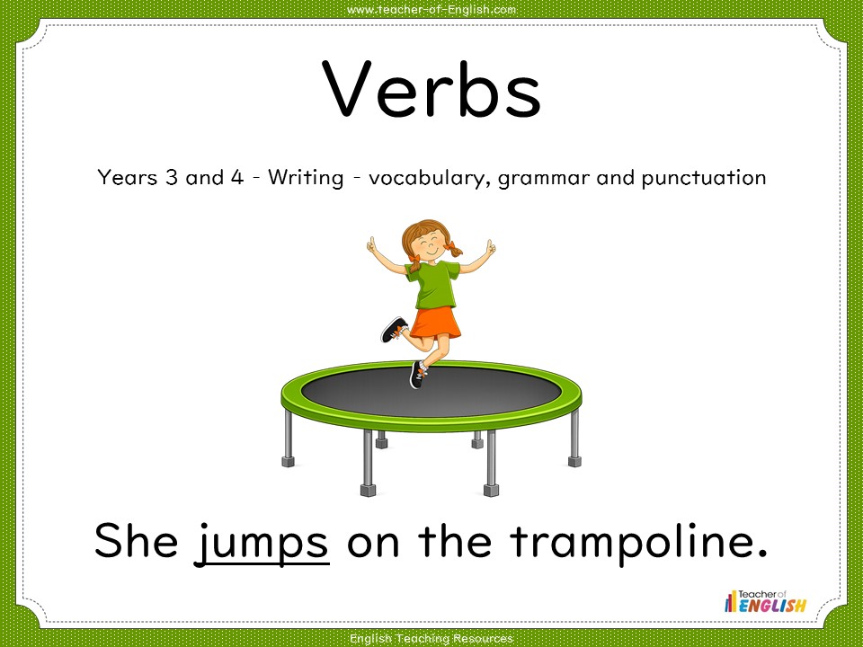 Verbs - Years 3 and 4 Grammar