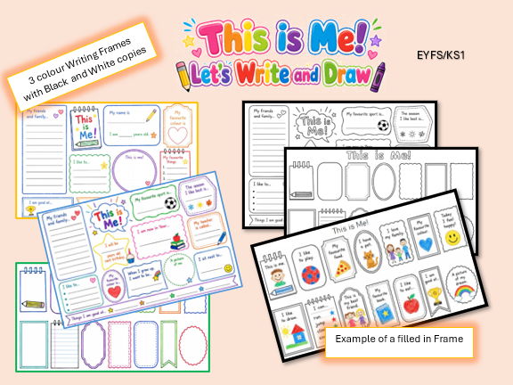 This is Me! Let's Write and Draw EYFS/KS1