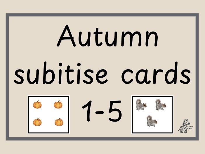 Autumn Subitising Cards 1-5 | EYFS Maths Activity