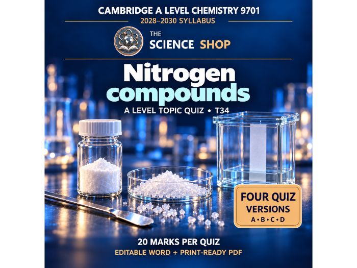 Nitrogen compounds | Cambridge A Chemistry 9701 | 4 Revision Quizzes
