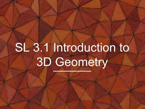 IB Maths AA SL 3.1 - Introduction to 3D Geometry
