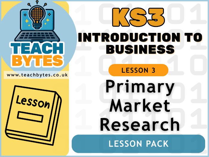 KS3 Introduction to Business - L3: Primary Market Research Lesson