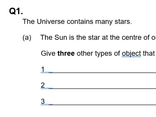 AQA GCSE separate Physics Topic 8 Space Mastery revision booklet