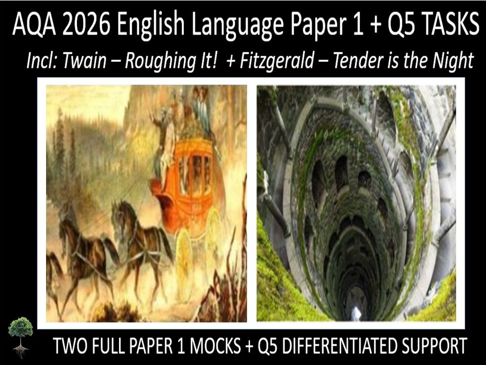 Two AQA 2026 GCSE English Language Paper 1 Mocks | Q5 TASKS