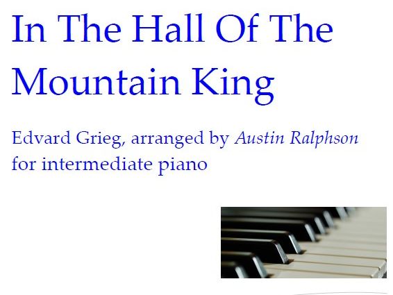 In The Hall Of The Mount K - int. piano