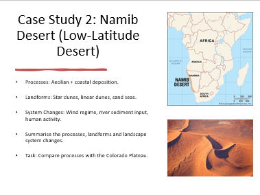 OCR A Level Geography: Drylands: Depositional features