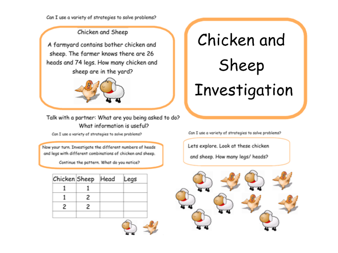 Chicken And Sheep Investigation Low Threshold High Ceiling Task