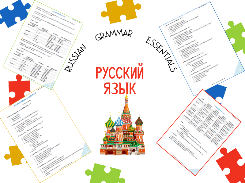 Russian Grammar Essentials – A Practical Guide Booklet for Beginners and Intermediate Learners (A1–B