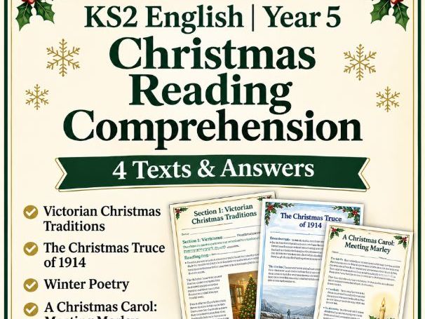 Year 5 | Christmas Reading Comprehension | 4 Texts & Answers