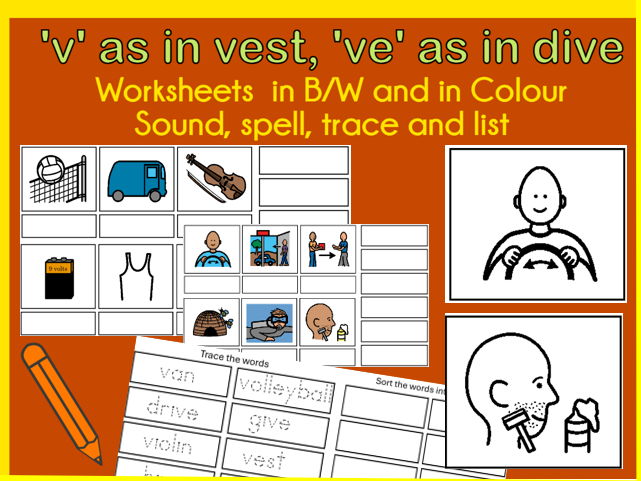 Sorting 'v' and 've' :Phonics Word Work