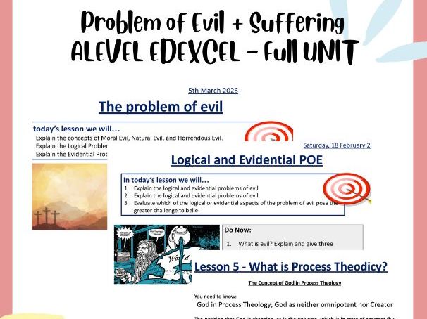 ALevel Edexcel Problem of Evil and Suffering UNIT