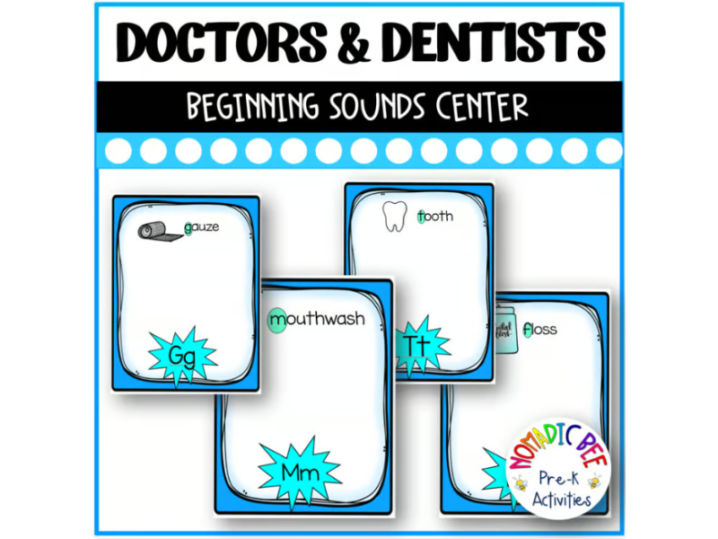 'Doctors and Dentists' Beginning Sounds Sort