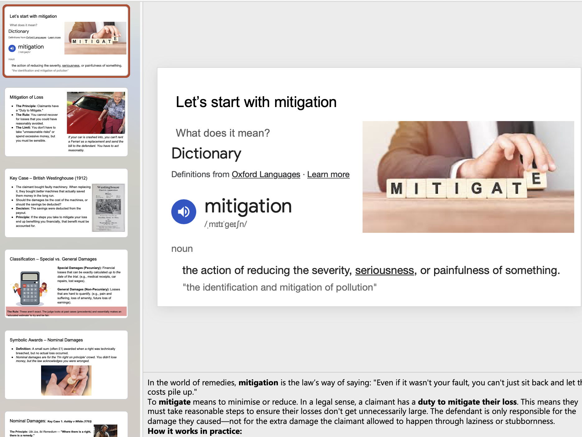 For teaching of Tort Law A level: Complete set of PowerPoints (WJEC/OCR/AQA)