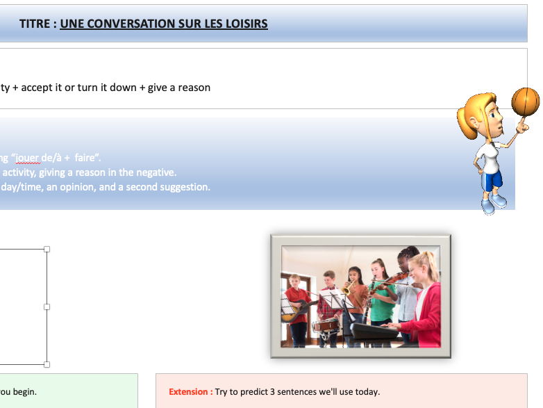 Jouer à / Faire de – Sport, Music & Leisure Activities (KS3 French (UK), Stage 4 (Aus)Y7–9)