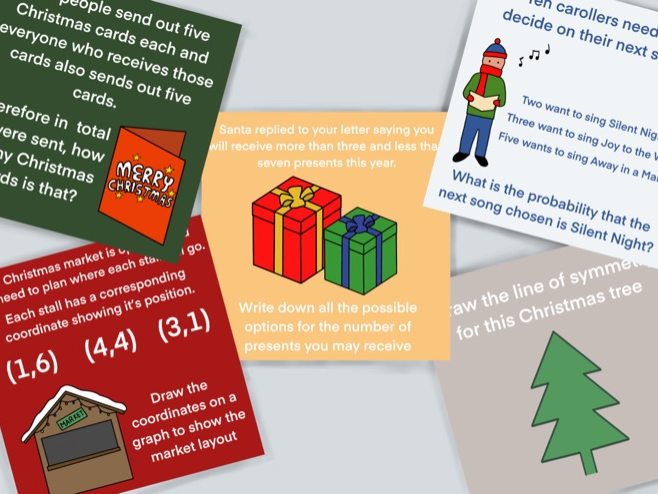 Christmas Advent Calendar KS2 Maths Activities Teaching Resources