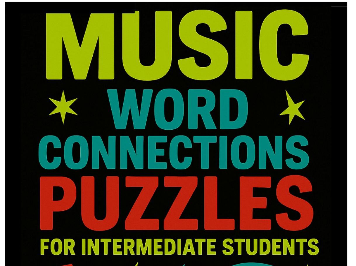 3 Music Word Connections Puzzle Sets w/Answers (9 Puzzles!) Elem/Int/Adv BUNDLE