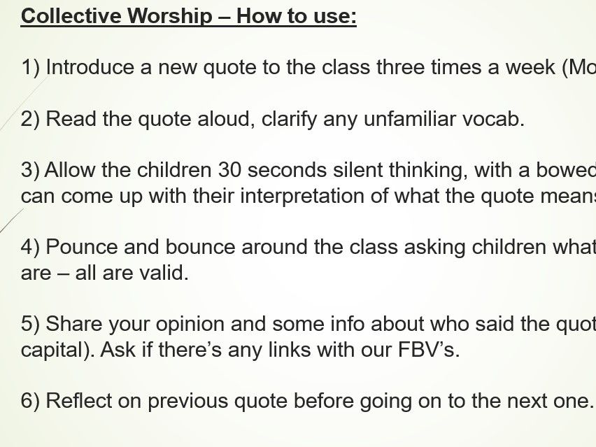 Collective Worship Inspirational Quotes Teaching Resources