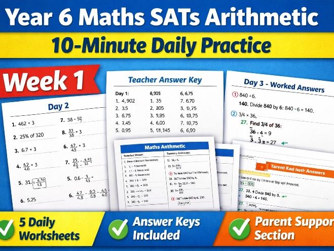Year 6 Maths SATs Arithmetic | 10-Minute Daily Practice | Week 1