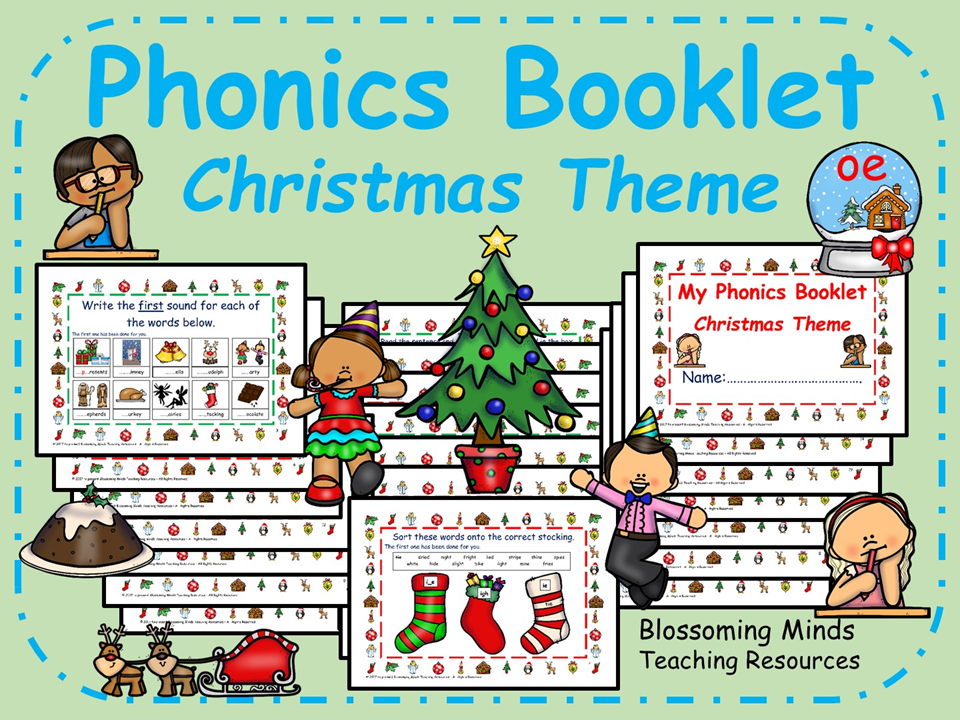 Christmas Phonics Activity Booklet - 20 pages