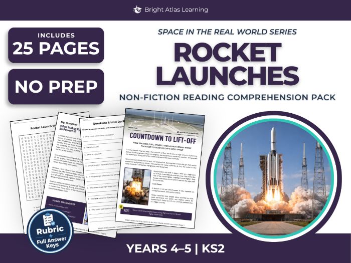 Rocket Launches Reading Comprehension | KS2 Years 4 & 5