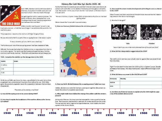 BBC History File - Cold War - Ep.1 Berlin - Supporting Worksheet