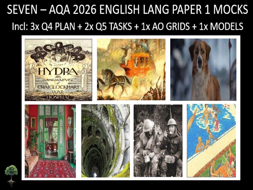 SEVEN - AQA PAPER 1 | 2026 FULL MOCKS | Q5 TASKS | Q4 PLAN | AO GRIDS | MODELS